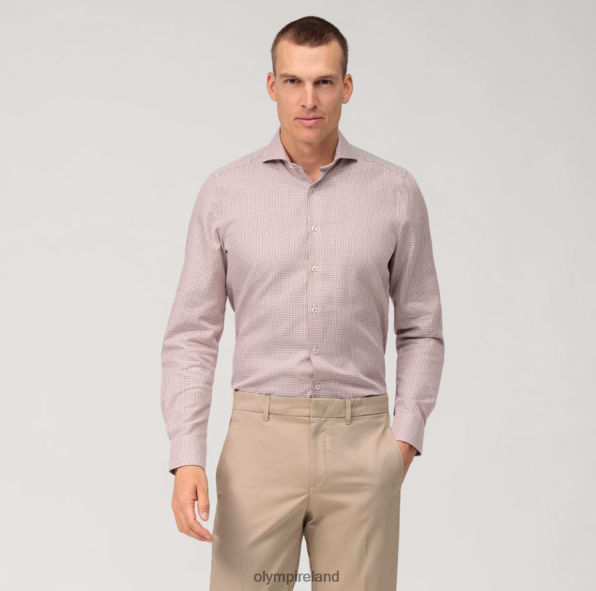 Clothing OLYMP Level Five Body Fit, Business Shirt, Cutaway, Red 24L846474