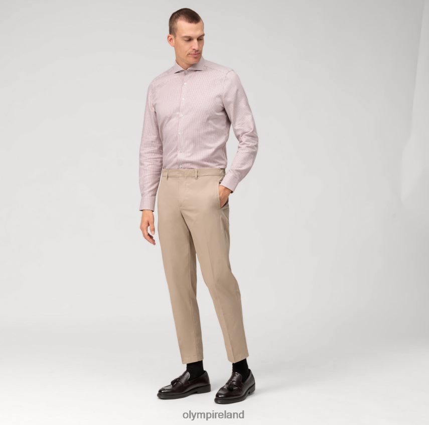 Clothing OLYMP Level Five Body Fit, Business Shirt, Cutaway, Red 24L846474