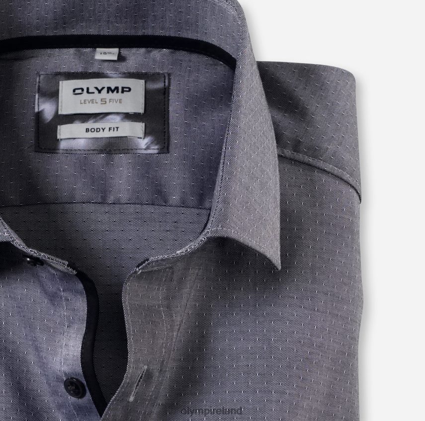 Clothing OLYMP Level Five Body Fit, Business Shirt, Long Sleeve Extra Long, Modern Kent, Black 24L846894