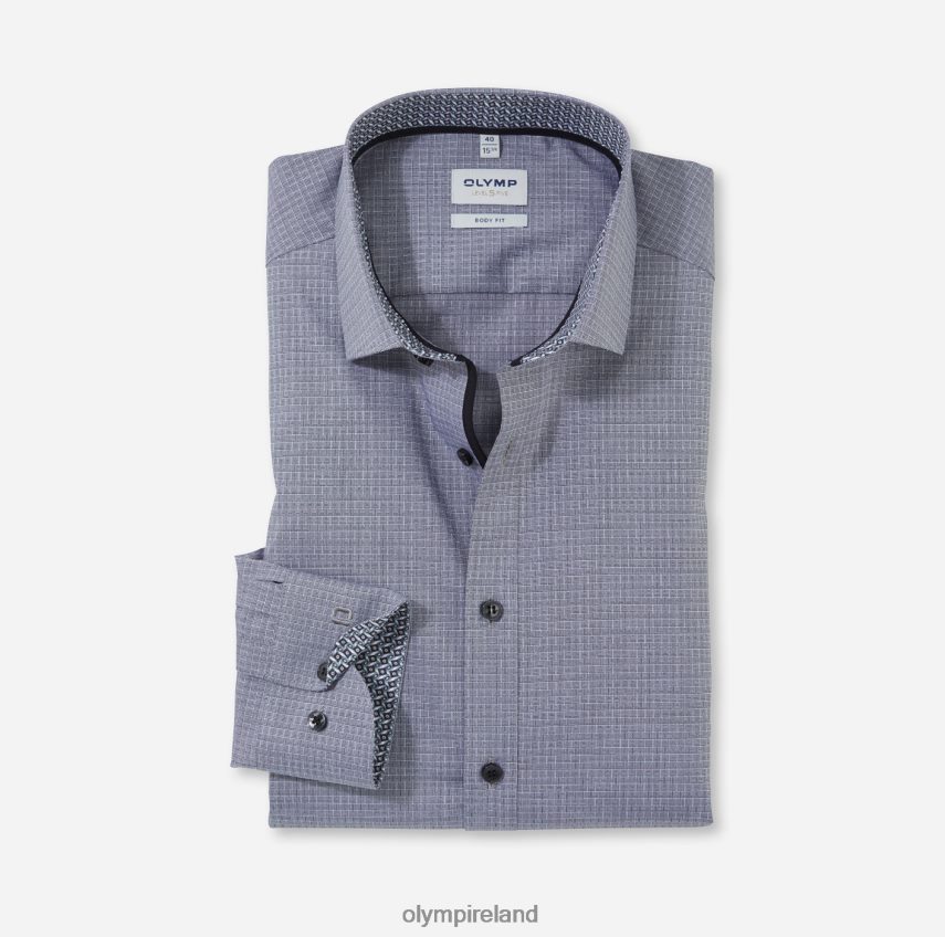 Clothing OLYMP Level Five Body Fit, Business Shirt, Long Sleeve Extra Long, Modern Kent, Black 24L846907