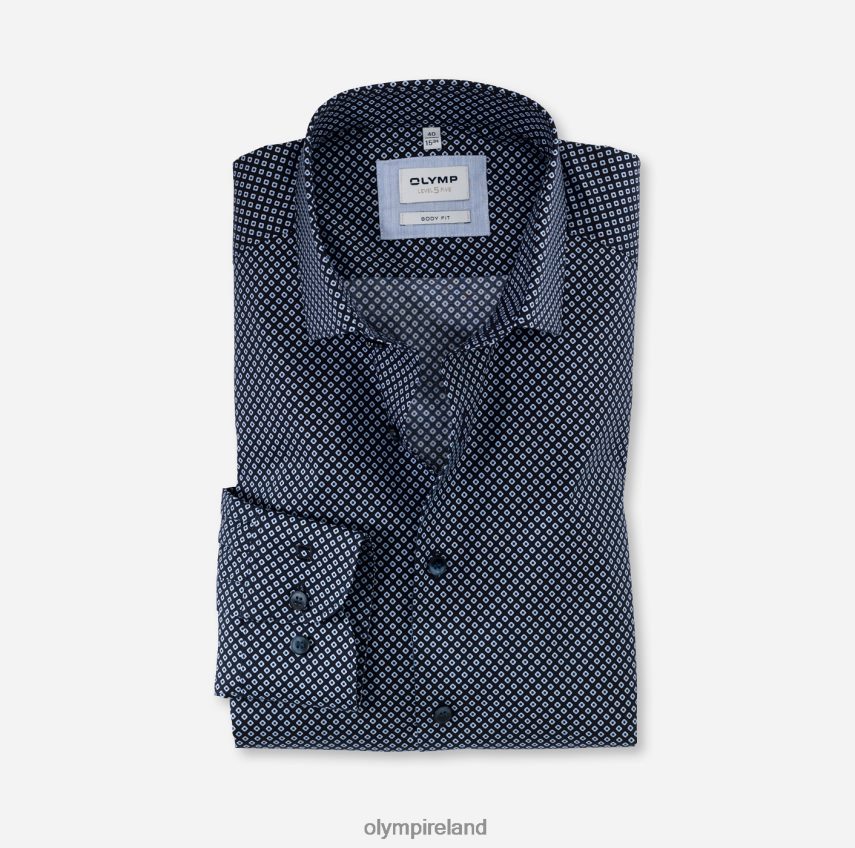 Clothing OLYMP Level Five Body Fit, Business Shirt, Long Sleeve Extra Long, Modern Kent, Bleu 24L846906
