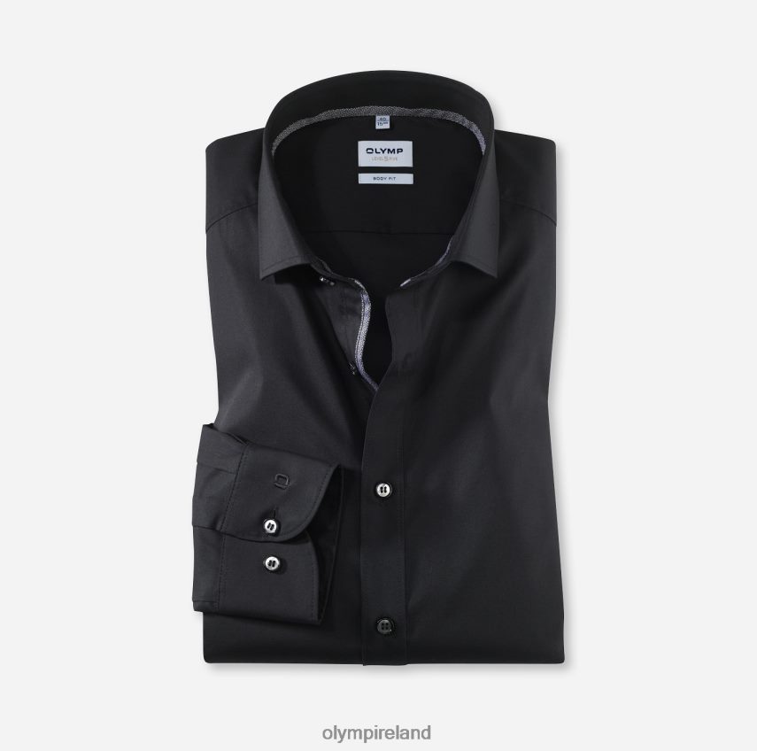 Clothing OLYMP Level Five Body Fit, Business Shirt, Long Sleeve Extra Long, Royal Kent, Black 24L846862