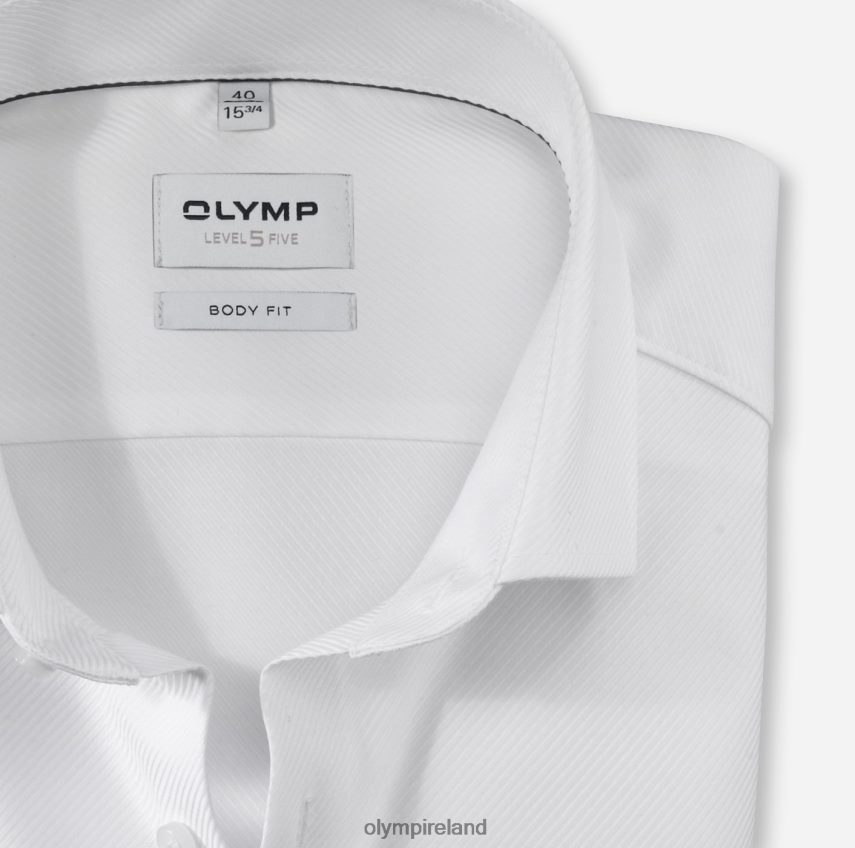 Clothing OLYMP Level Five Body Fit, Business Shirt, Long Sleeve Extra Long, Royal Kent, White 24L846858
