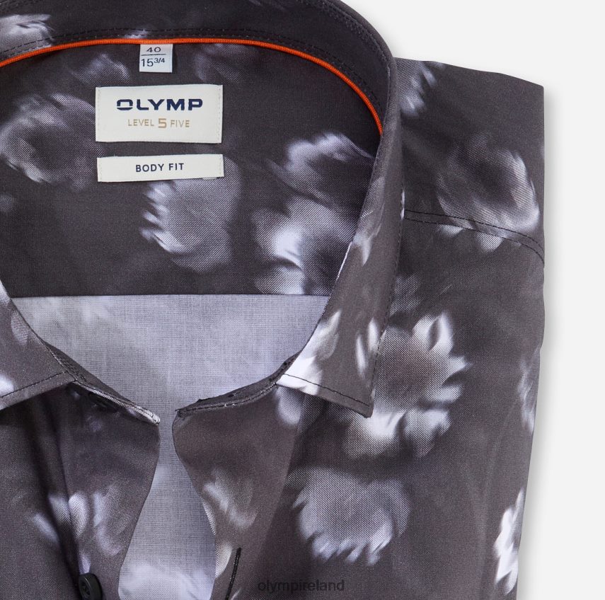 Clothing OLYMP Level Five Body Fit, Business Shirt, Modern Kent, Black 24L846358