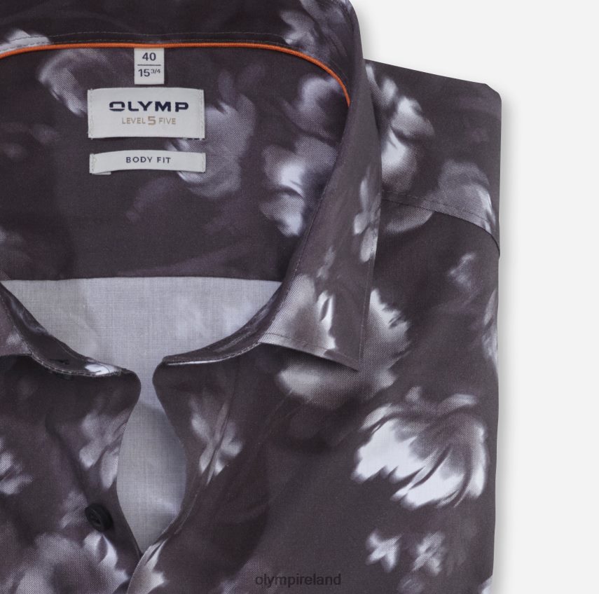 Clothing OLYMP Level Five Body Fit, Business Shirt, Modern Kent, Black 24L846703