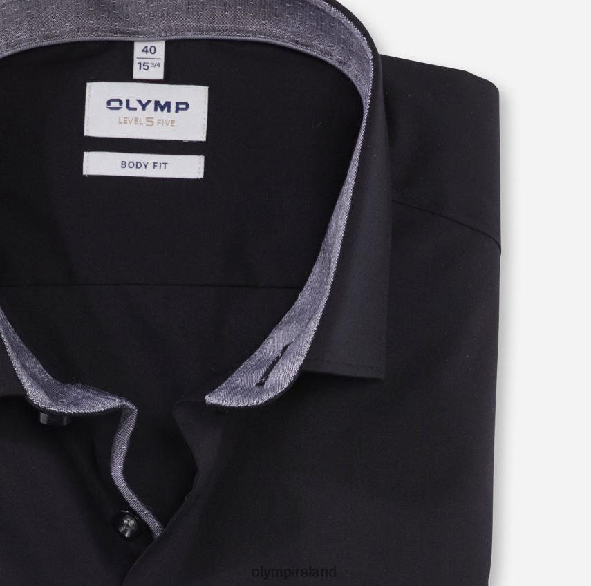 Clothing OLYMP Level Five Body Fit, Business Shirt, Modern Kent, Black 24L846718