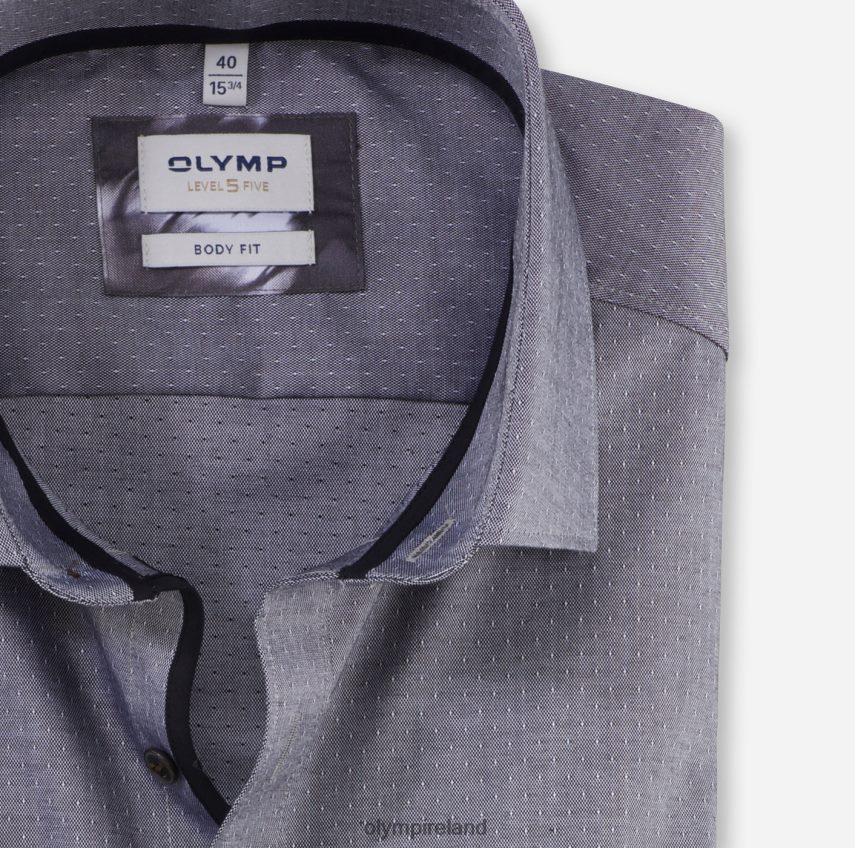 Clothing OLYMP Level Five Body Fit, Business Shirt, Modern Kent, Black 24L846766