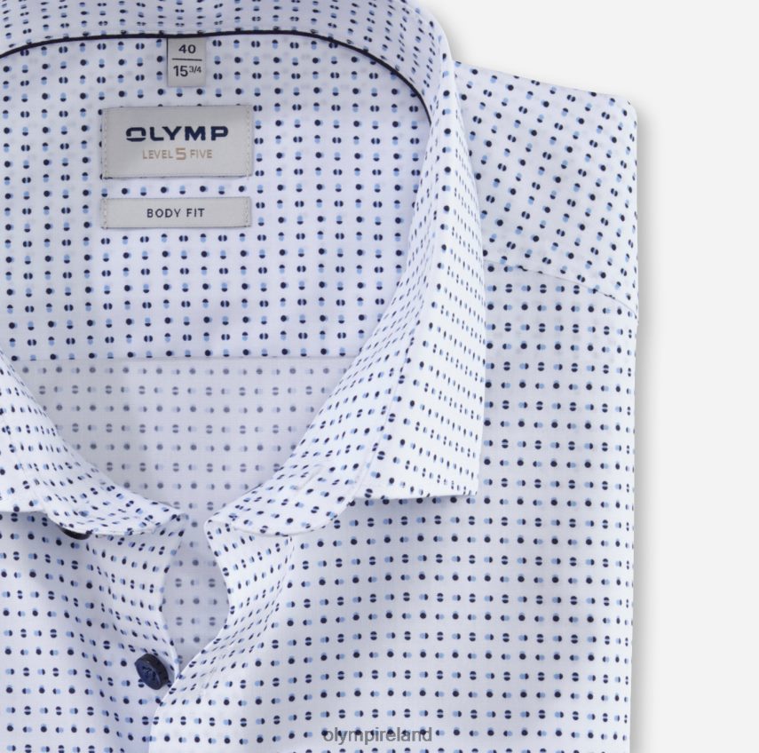 Clothing OLYMP Level Five Body Fit, Business Shirt, Modern Kent, Bleu 24L846343