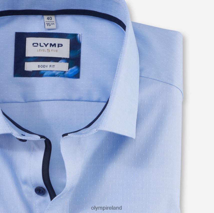 Clothing OLYMP Level Five Body Fit, Business Shirt, Modern Kent, Bleu 24L846393