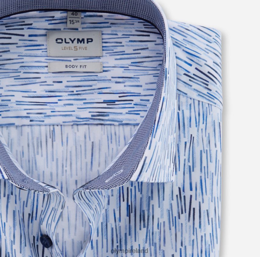 Clothing OLYMP Level Five Body Fit, Business Shirt, Modern Kent, Bleu 24L846612