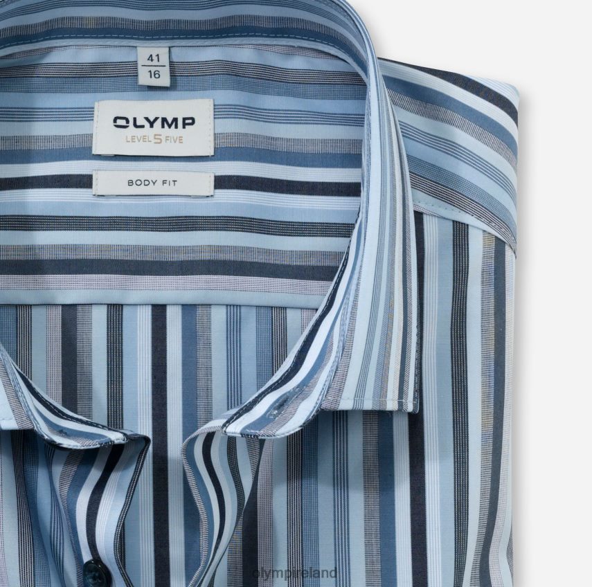 Clothing OLYMP Level Five Body Fit, Business Shirt, Modern Kent, Bleu 24L846644