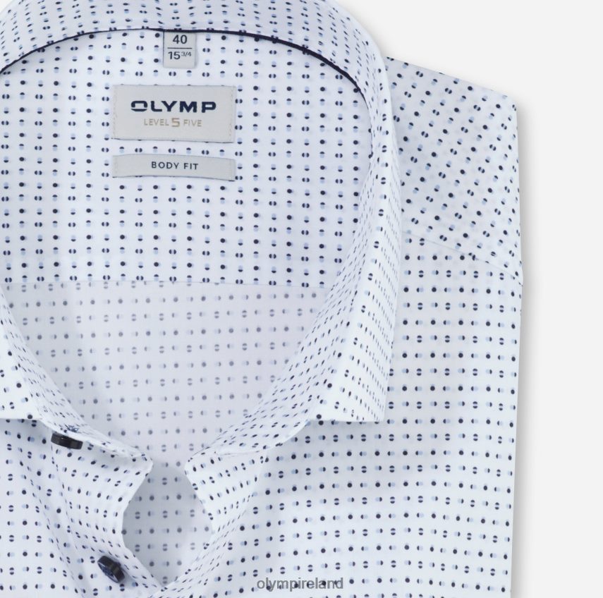 Clothing OLYMP Level Five Body Fit, Business Shirt, Modern Kent, Bleu 24L846701