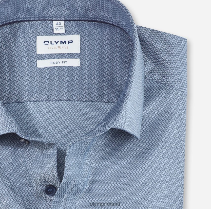 Clothing OLYMP Level Five Body Fit, Business Shirt, Modern Kent, Bleu 24L846747