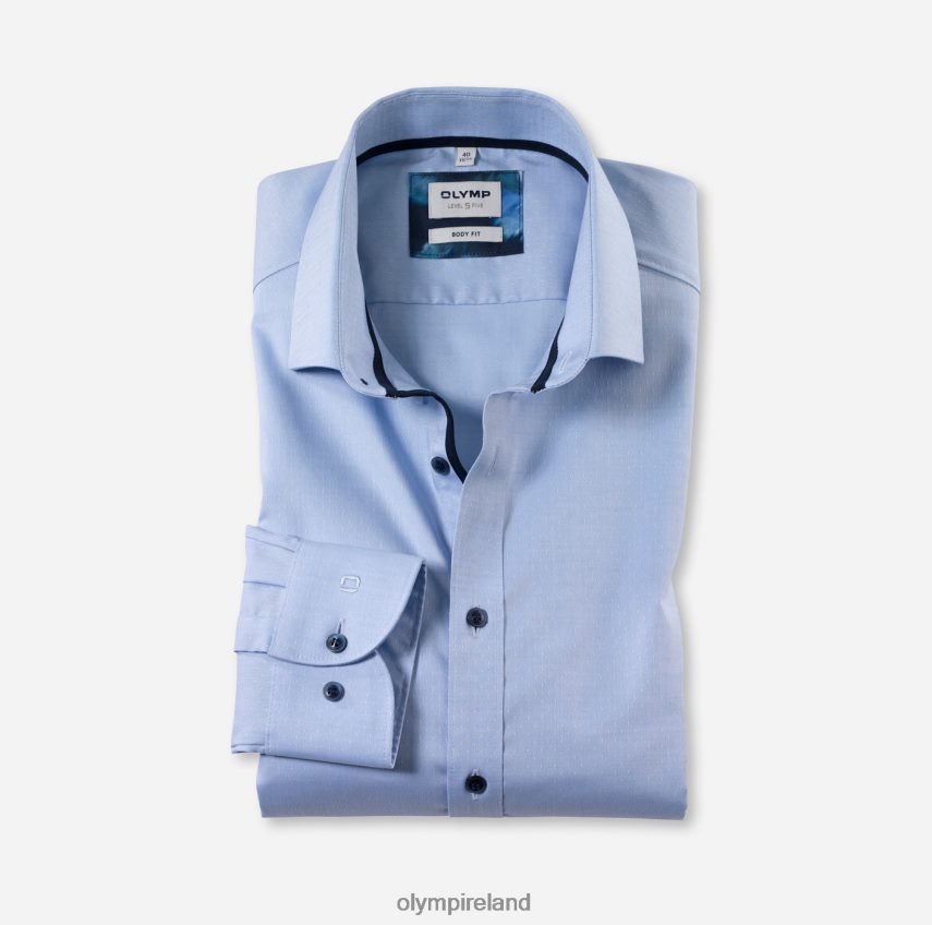 Clothing OLYMP Level Five Body Fit, Business Shirt, Modern Kent, Bleu 24L846754