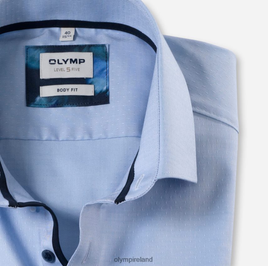 Clothing OLYMP Level Five Body Fit, Business Shirt, Modern Kent, Bleu 24L846754