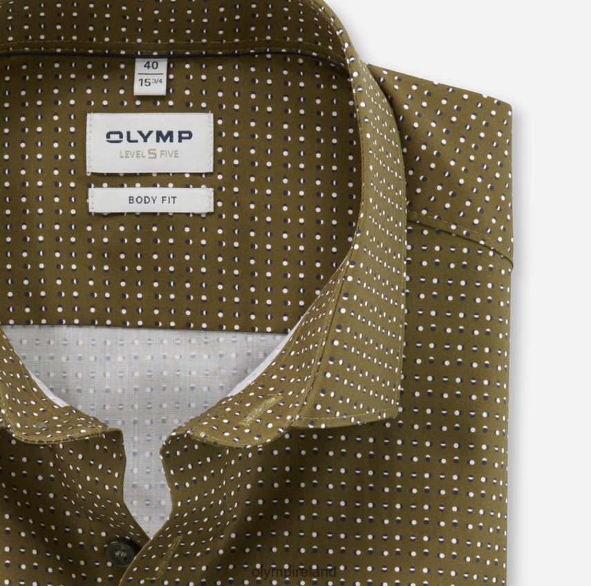 Clothing OLYMP Level Five Body Fit, Business Shirt, Modern Kent, Brass 24L846667