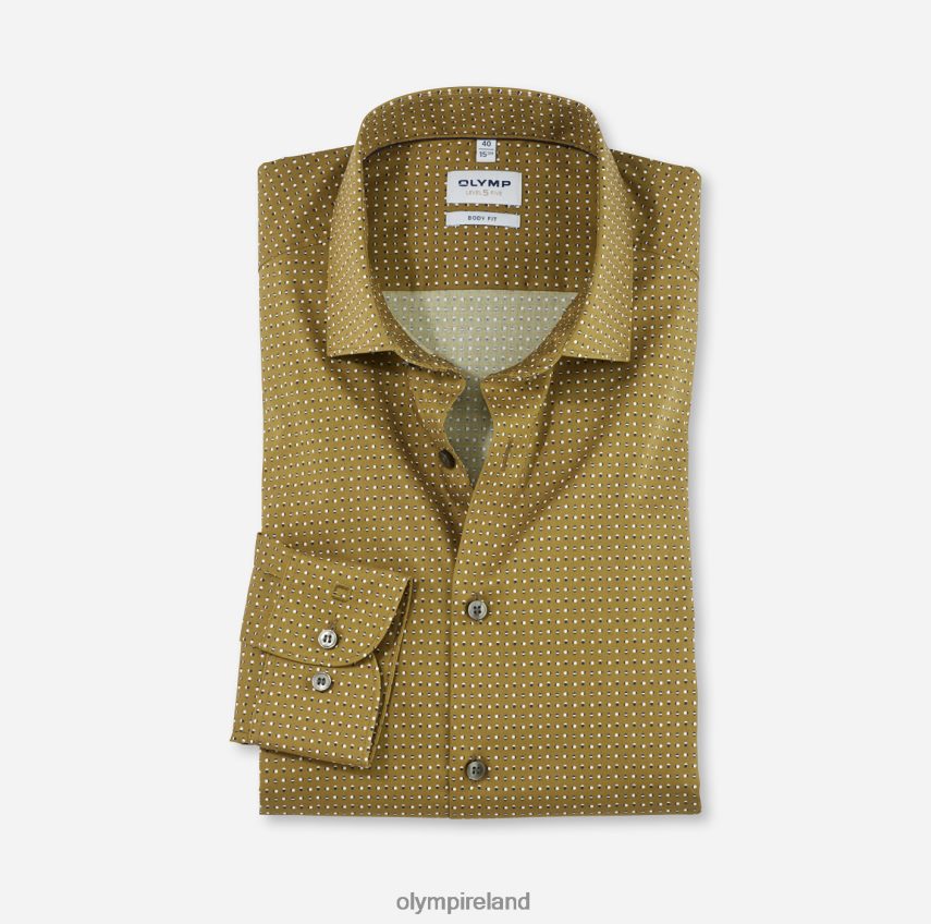 Clothing OLYMP Level Five Body Fit, Business Shirt, Modern Kent, Brass 24L846679