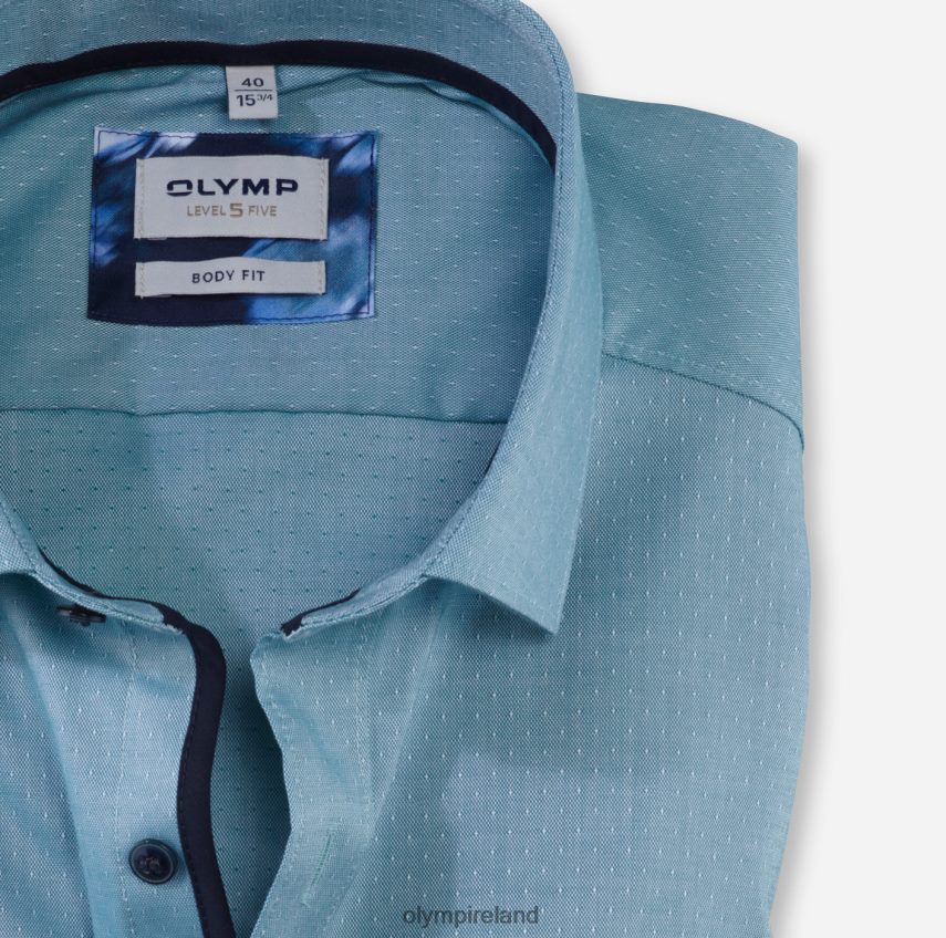Clothing OLYMP Level Five Body Fit, Business Shirt, Modern Kent, Emerald 24L846588