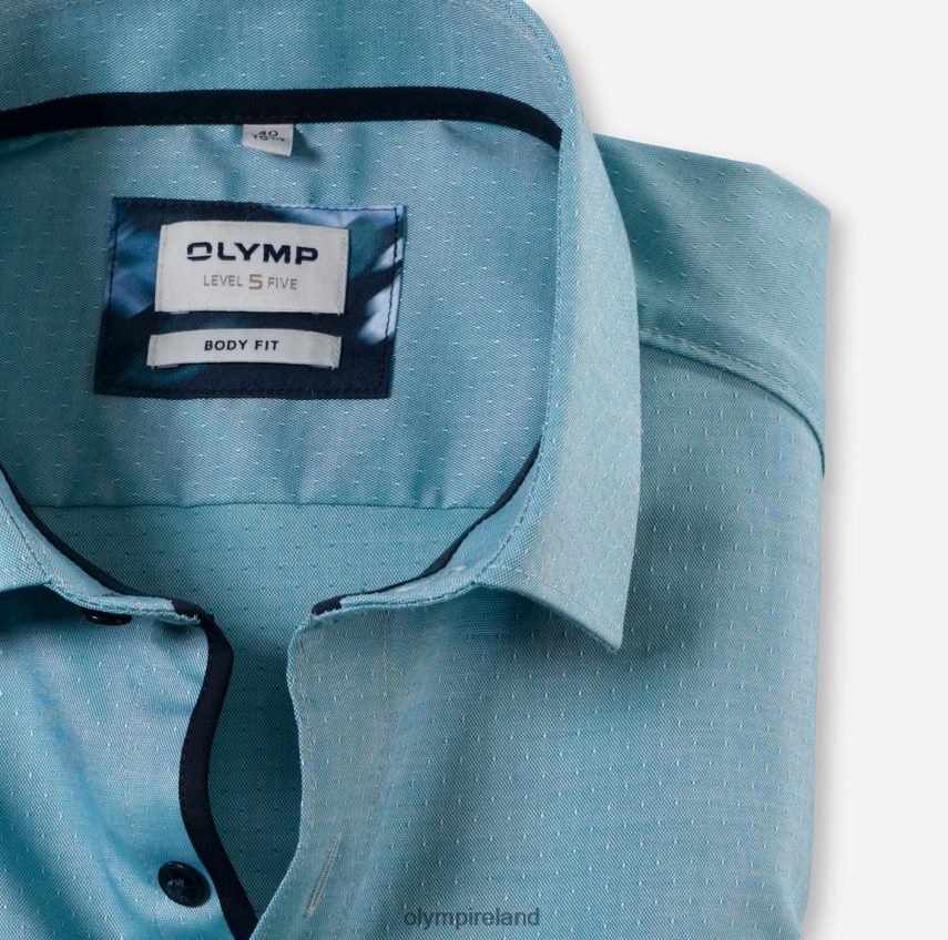 Clothing OLYMP Level Five Body Fit, Business Shirt, Modern Kent, Emerald 24L846711
