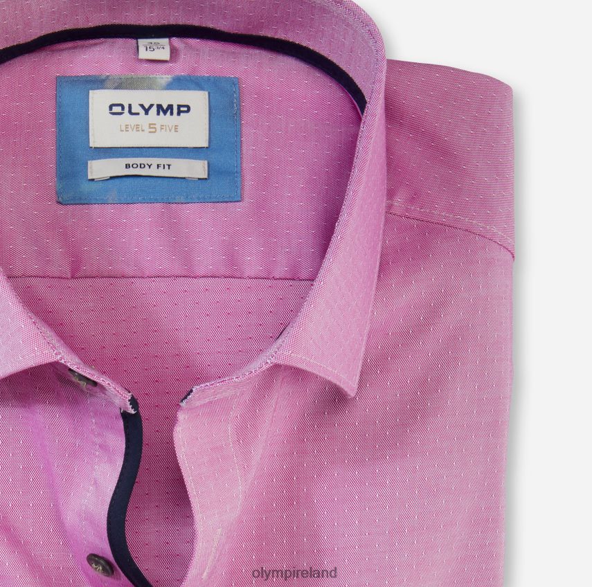 Clothing OLYMP Level Five Body Fit, Business Shirt, Modern Kent, Fuchsia 24L846368