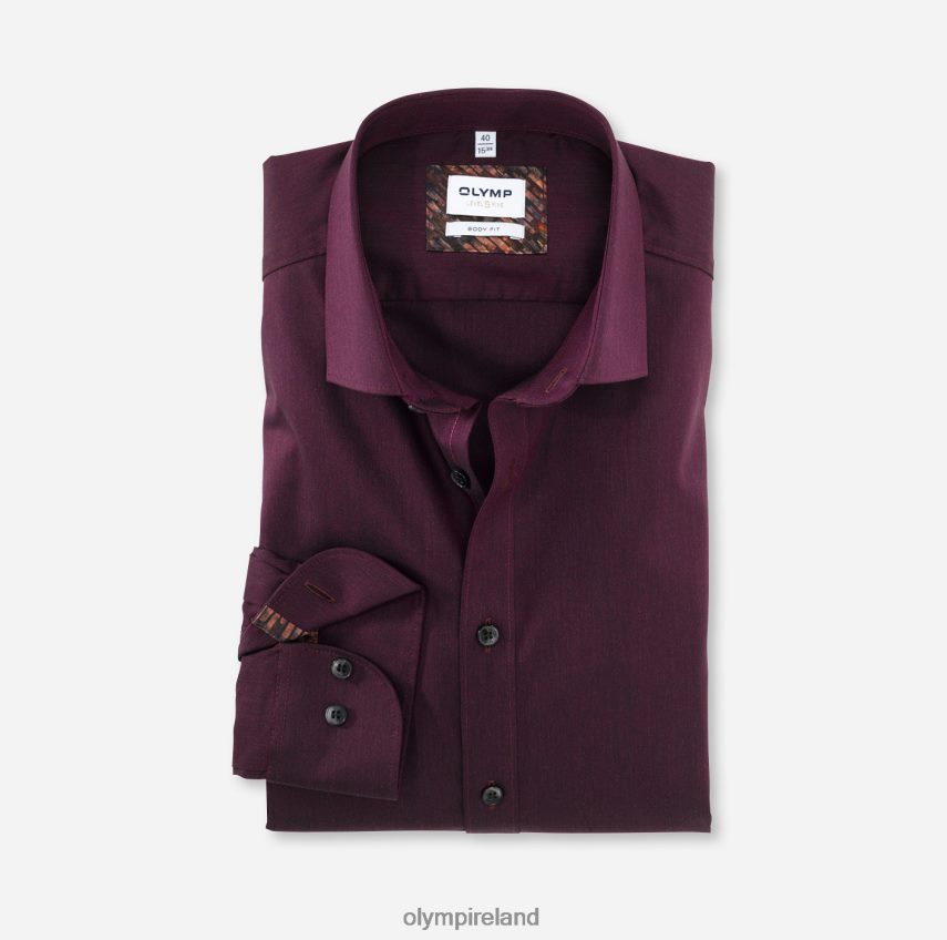 Clothing OLYMP Level Five Body Fit, Business Shirt, Modern Kent, Garnet 24L846799