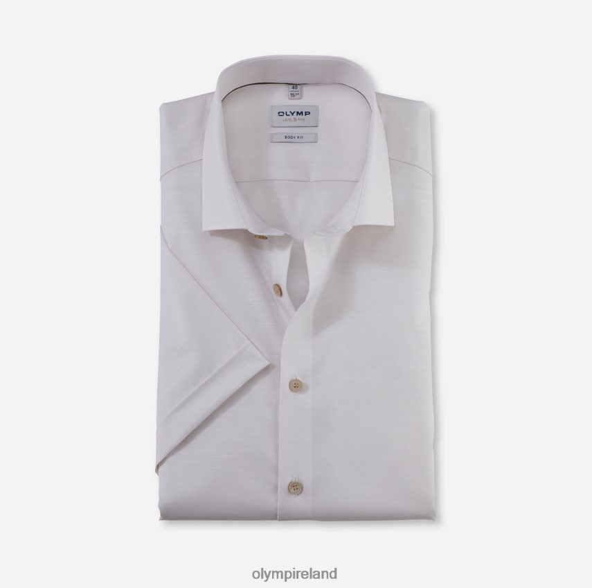 Clothing OLYMP Level Five Body Fit, Business Shirt, Modern Kent, Light Beige 24L846694