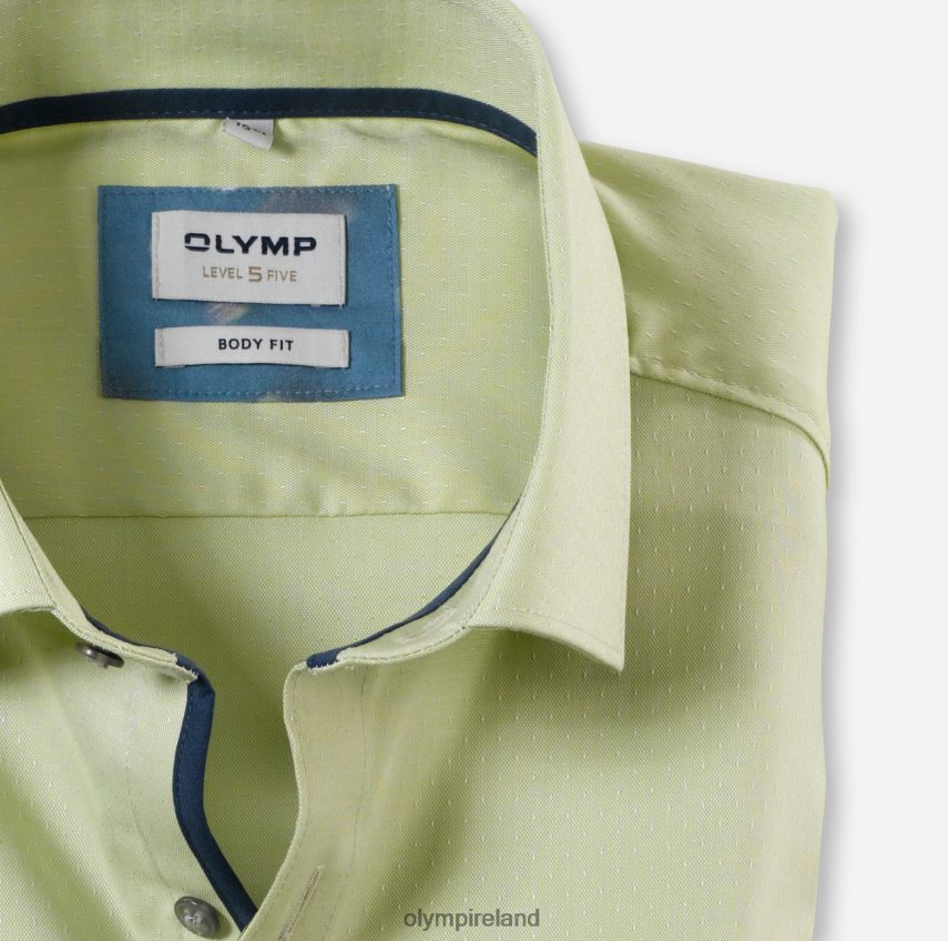Clothing OLYMP Level Five Body Fit, Business Shirt, Modern Kent, Lime 24L846351