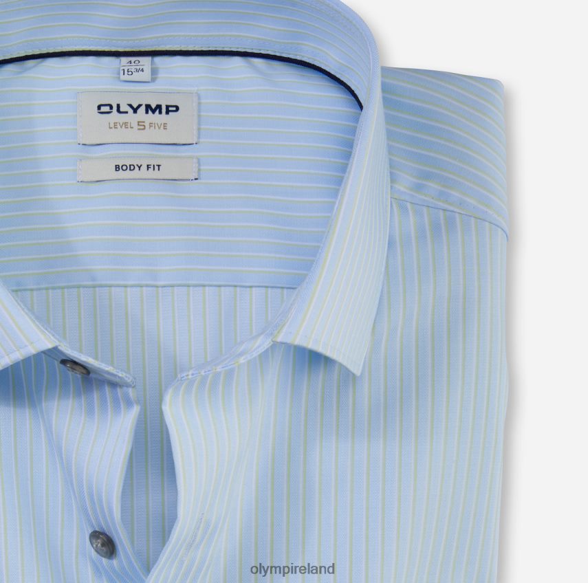 Clothing OLYMP Level Five Body Fit, Business Shirt, Modern Kent, Lime 24L846599