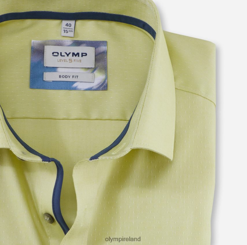 Clothing OLYMP Level Five Body Fit, Business Shirt, Modern Kent, Lime 24L846616