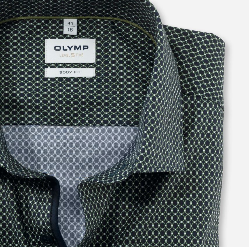 Clothing OLYMP Level Five Body Fit, Business Shirt, Modern Kent, Lime 24L846780
