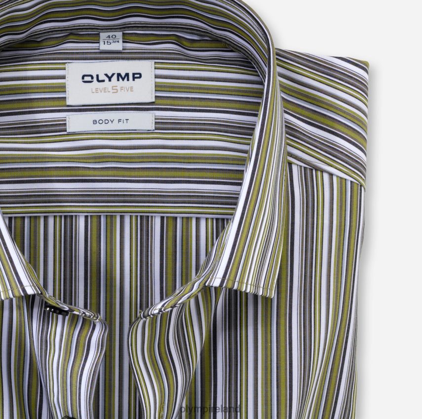 Clothing OLYMP Level Five Body Fit, Business Shirt, Modern Kent, Lime Green 24L846724