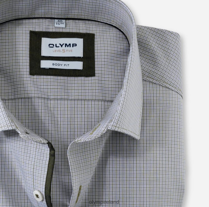 Clothing OLYMP Level Five Body Fit, Business Shirt, Modern Kent, Lime Green 24L846824