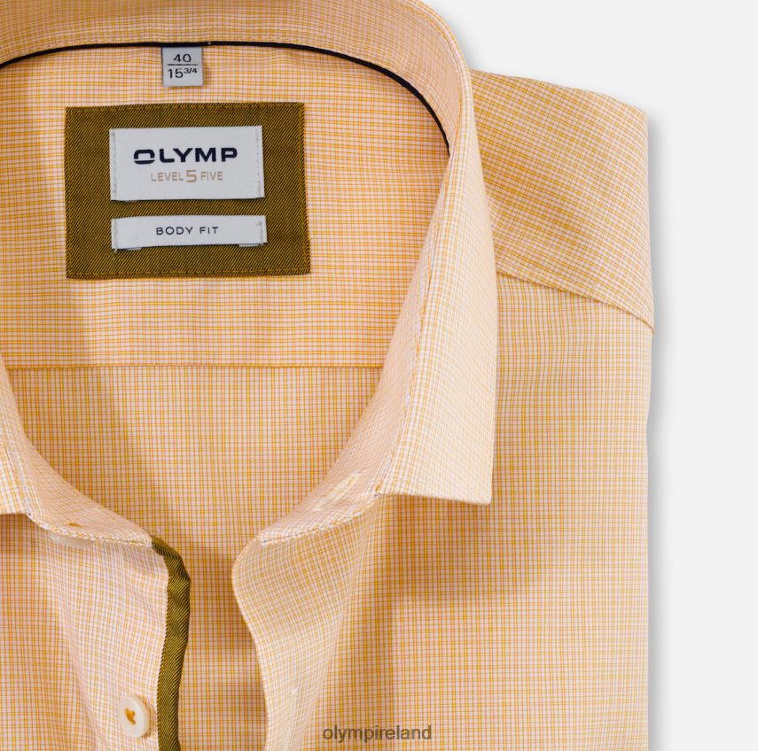 Clothing OLYMP Level Five Body Fit, Business Shirt, Modern Kent, Maize 24L846797