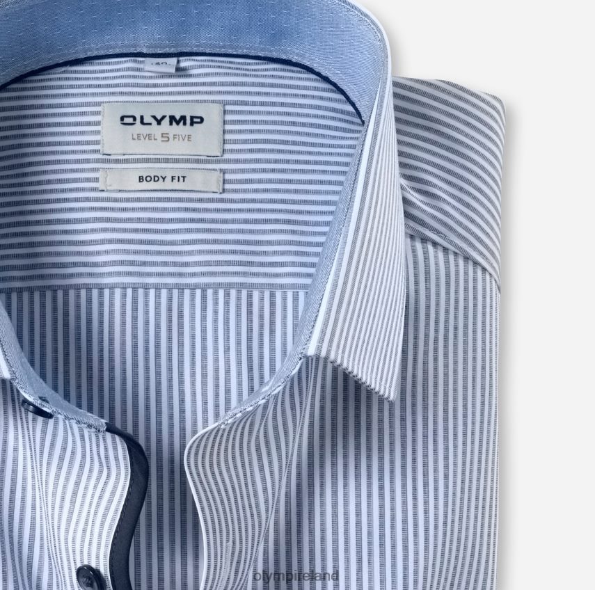 Clothing OLYMP Level Five Body Fit, Business Shirt, Modern Kent, Marine 24L846758