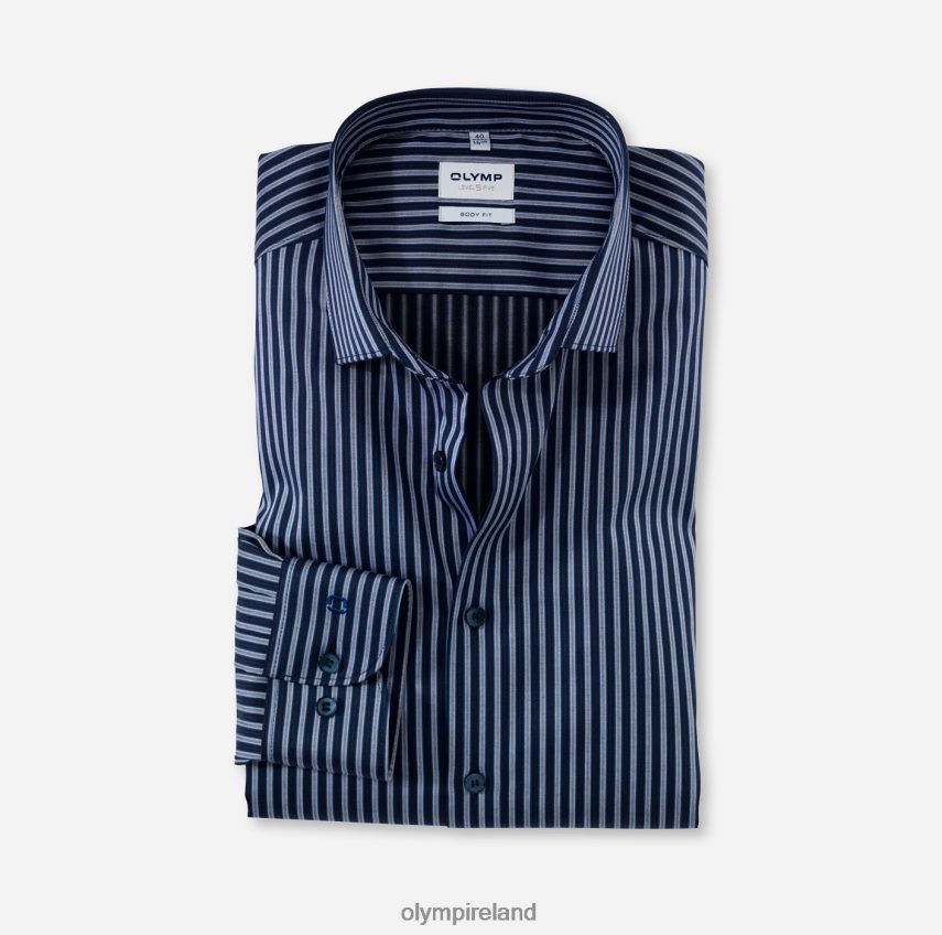 Clothing OLYMP Level Five Body Fit, Business Shirt, Modern Kent, Marine 24L846823
