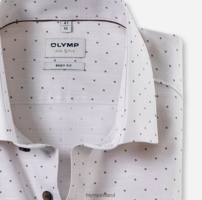 Clothing OLYMP Level Five Body Fit, Business Shirt, Modern Kent, Natural 24L846346