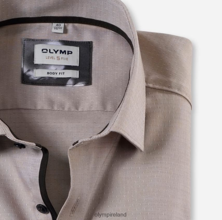 Clothing OLYMP Level Five Body Fit, Business Shirt, Modern Kent, Natural 24L846353
