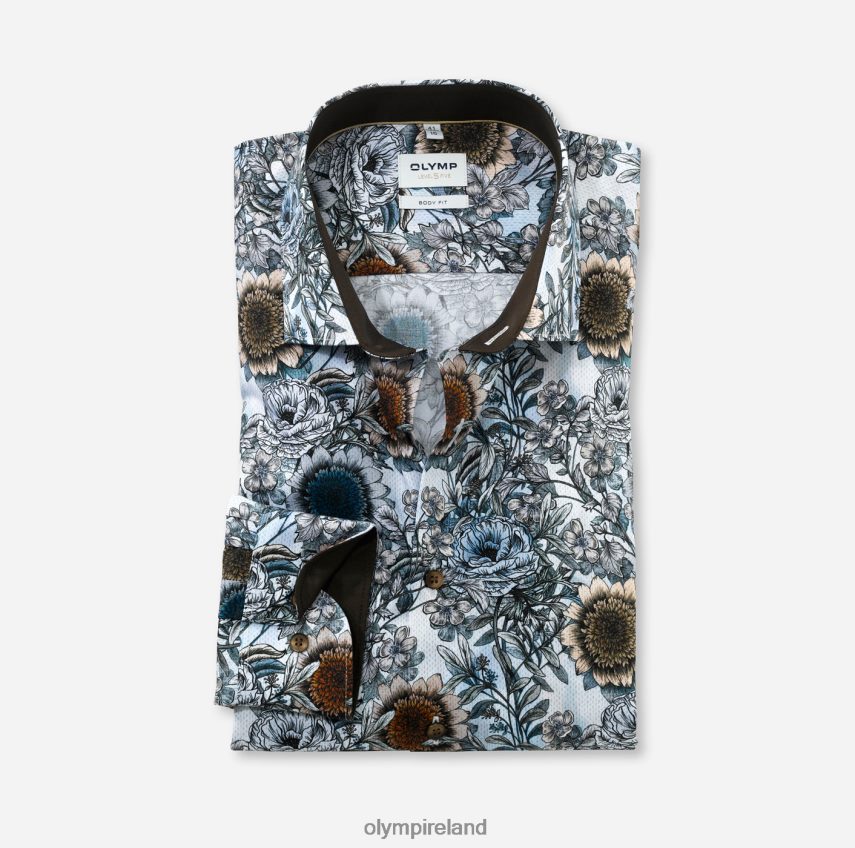 Clothing OLYMP Level Five Body Fit, Business Shirt, Modern Kent, Natural 24L846751