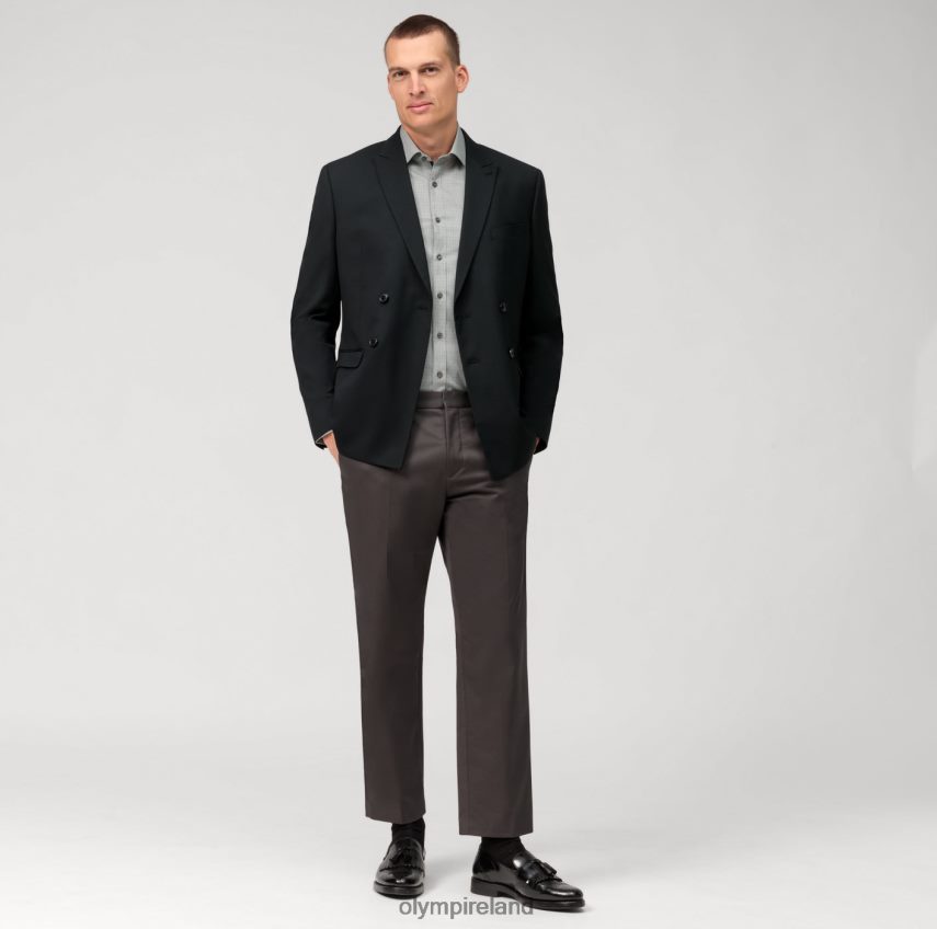 Clothing OLYMP Level Five Body Fit, Business Shirt, Modern Kent, Olive 24L846462