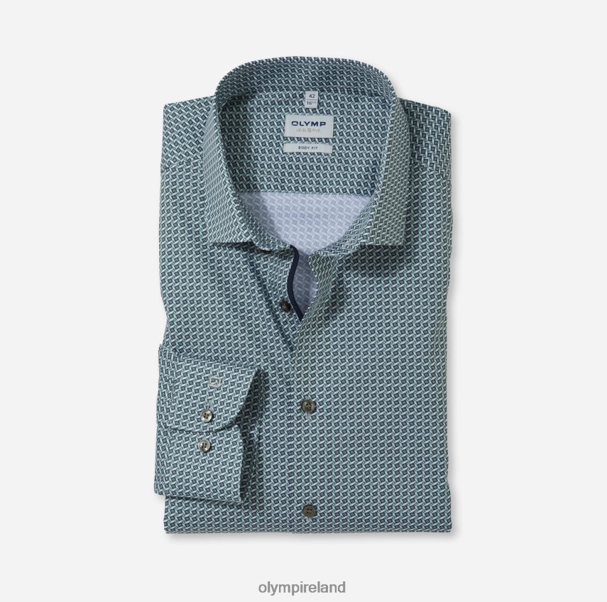 Clothing OLYMP Level Five Body Fit, Business Shirt, Modern Kent, Olive 24L846571
