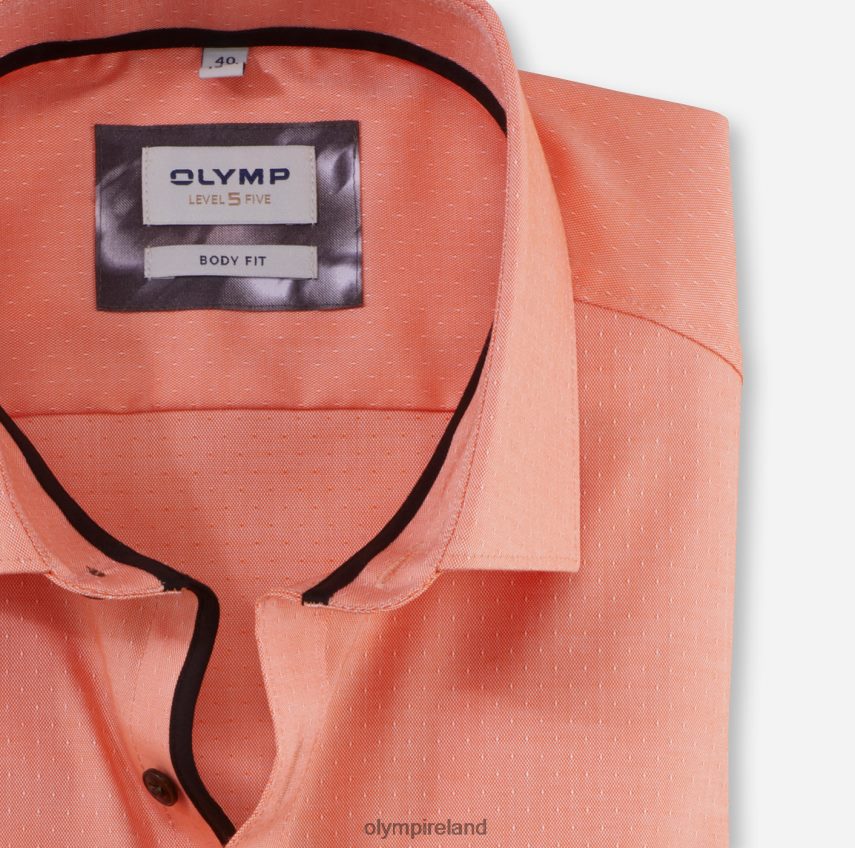 Clothing OLYMP Level Five Body Fit, Business Shirt, Modern Kent, Orange 24L846362