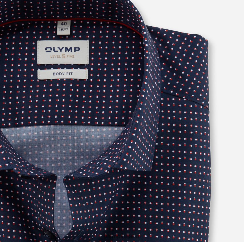 Clothing OLYMP Level Five Body Fit, Business Shirt, Modern Kent, Red 24L846509