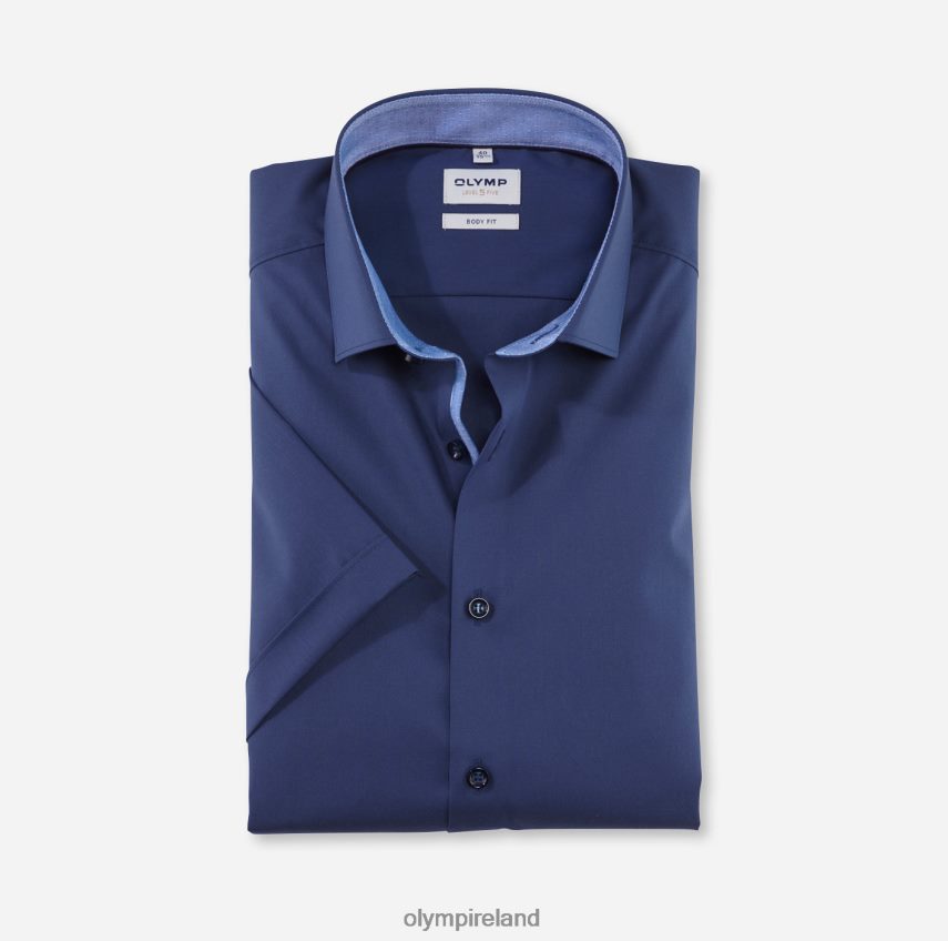 Clothing OLYMP Level Five Body Fit, Business Shirt, Modern Kent, Smoke Blue 24L846538