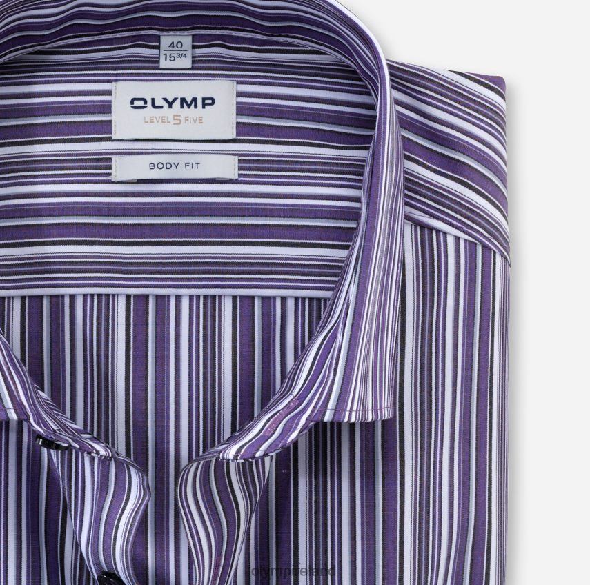 Clothing OLYMP Level Five Body Fit, Business Shirt, Modern Kent, Viola 24L846705