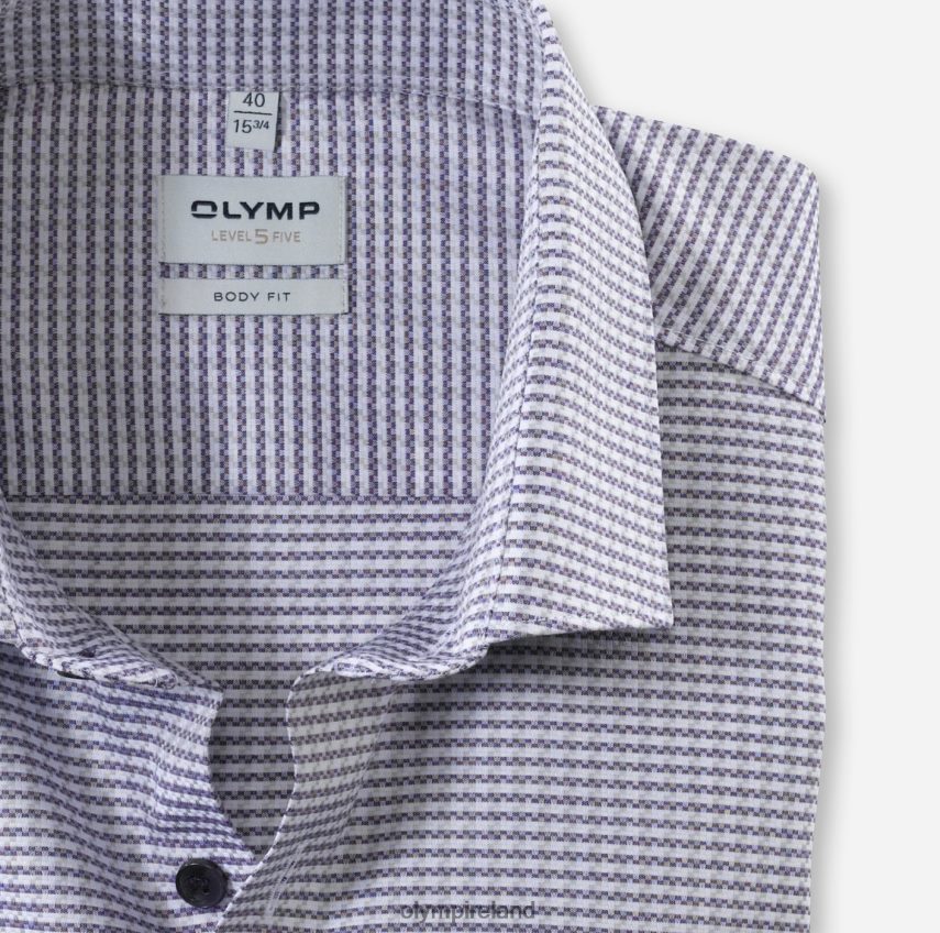 Clothing OLYMP Level Five Body Fit, Business Shirt, Modern Kent, Viola 24L846798