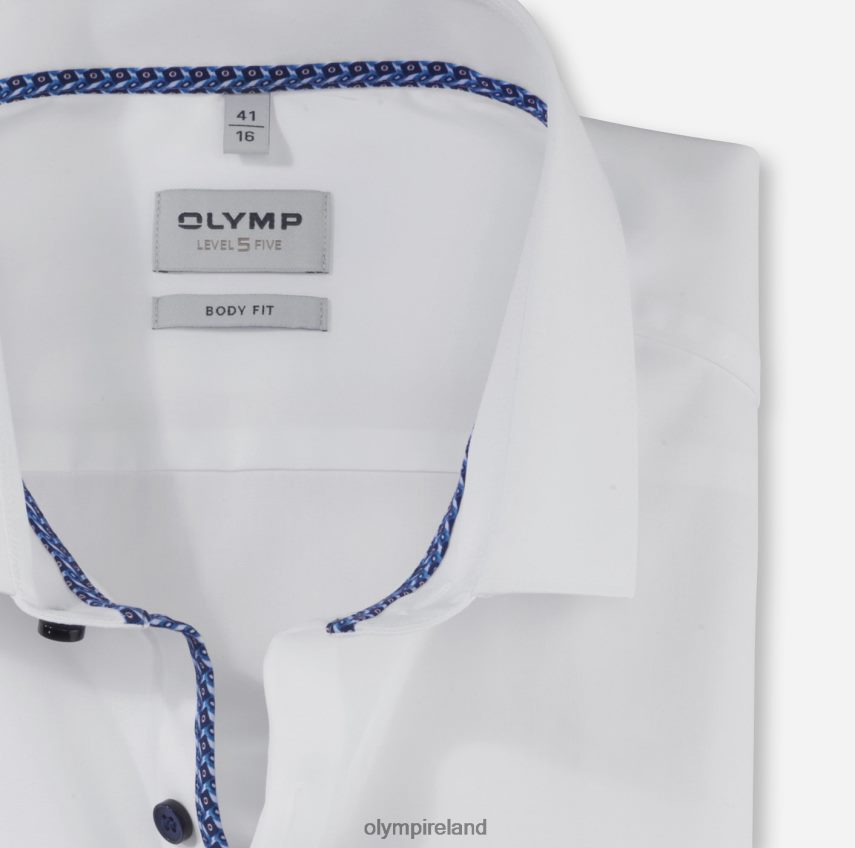 Clothing OLYMP Level Five Body Fit, Business Shirt, Modern Kent, White 24L846392