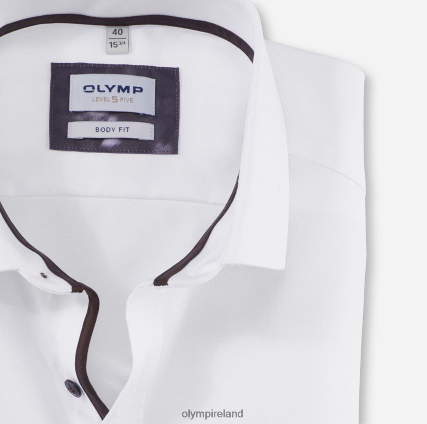 Clothing OLYMP Level Five Body Fit, Business Shirt, Modern Kent, White 24L846755