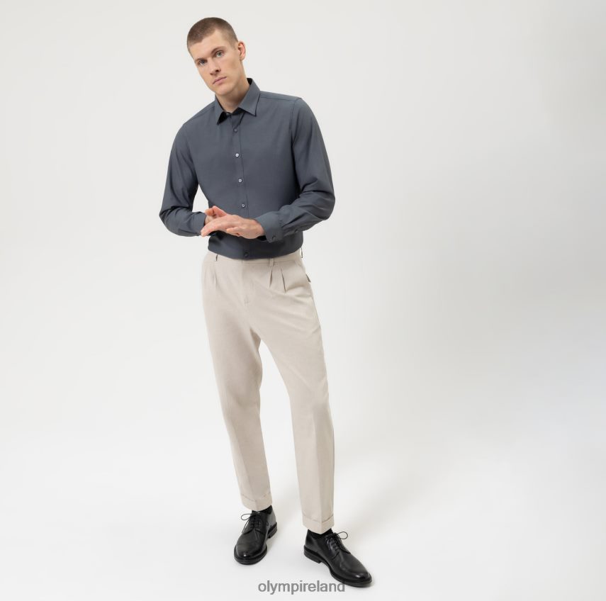 Clothing OLYMP Level Five Body Fit, Business Shirt, New York Kent, Anthracite 24L846847