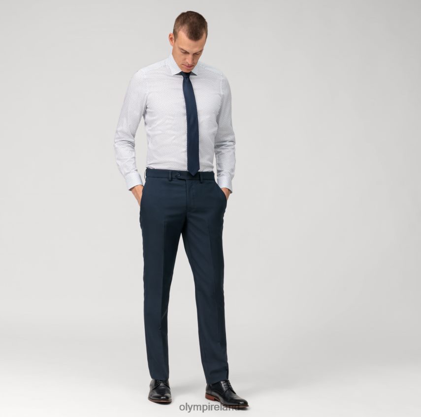 Clothing OLYMP Level Five Body Fit, Business Shirt, New York Kent, Bleu 24L846575