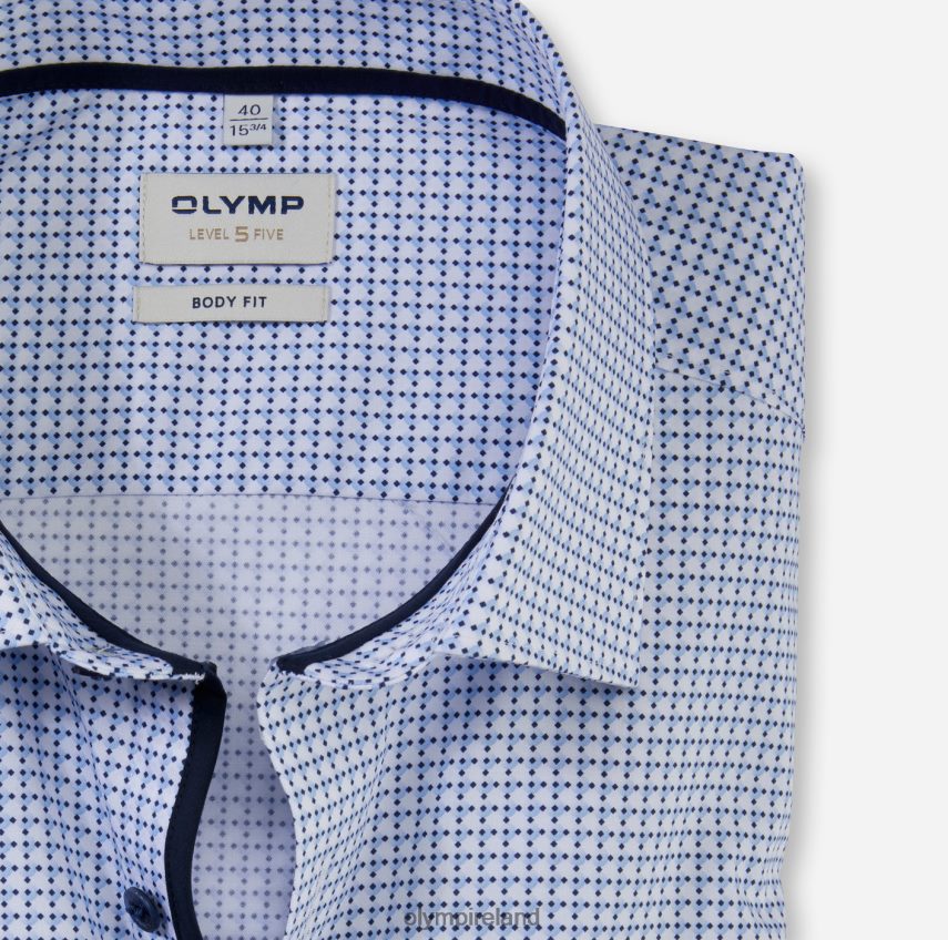 Clothing OLYMP Level Five Body Fit, Business Shirt, New York Kent, Bleu 24L846685